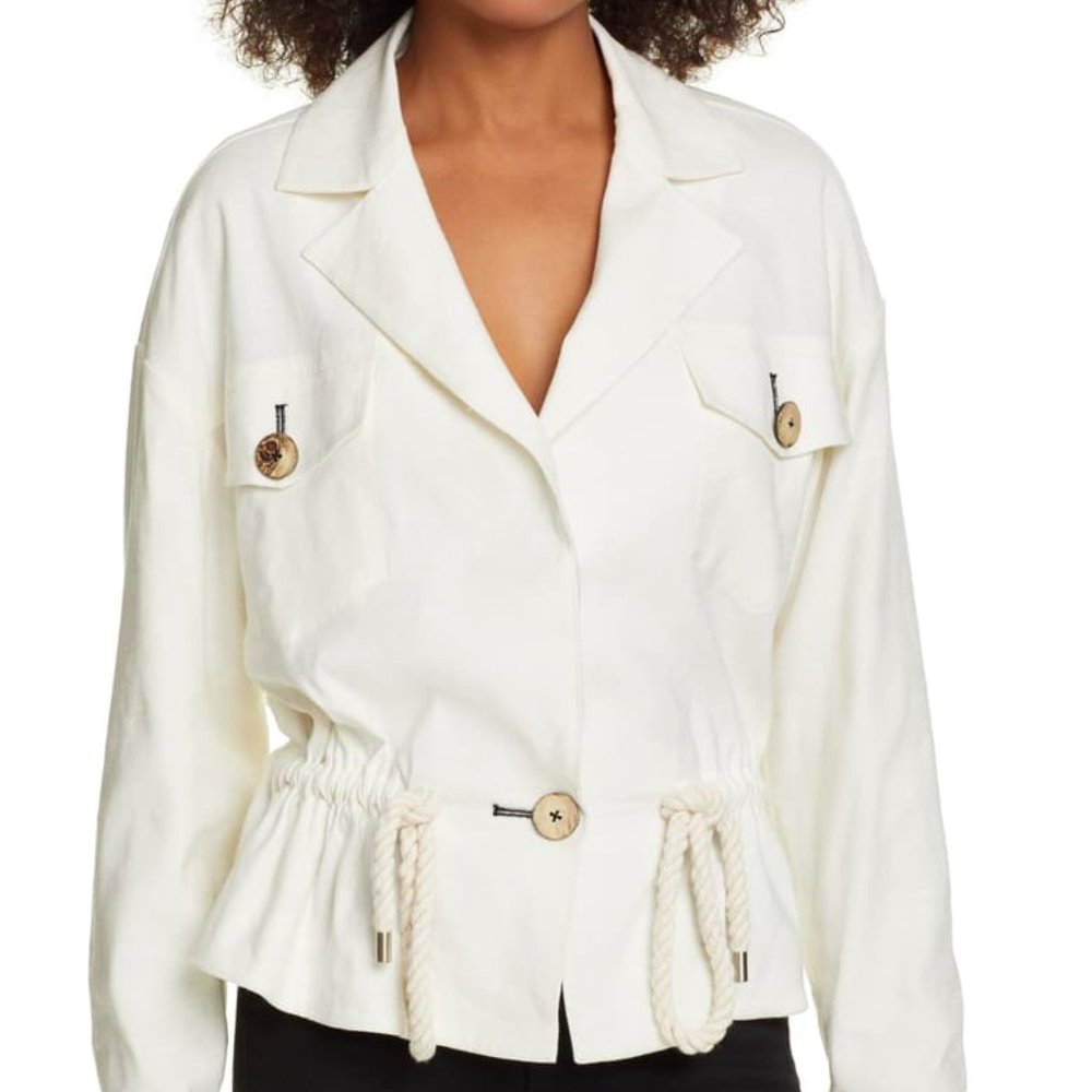 Veronica Beard $595 Magni Linen Blend Jacket NWT - Picture 1 of 7